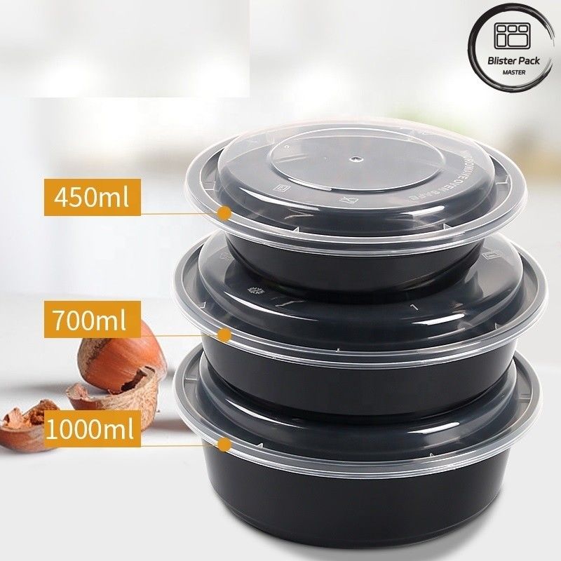डिस्पोजेबल सलाद कंटेनर BPA मुक्त लीकप्रूफ विभिन्न आकार 8oz 12oz 16oz 24oz 32oz