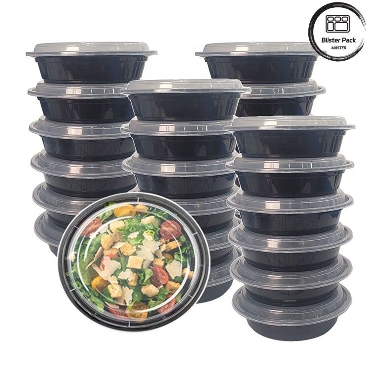 डिस्पोजेबल सलाद कंटेनर BPA मुक्त लीकप्रूफ विभिन्न आकार 8oz 12oz 16oz 24oz 32oz
